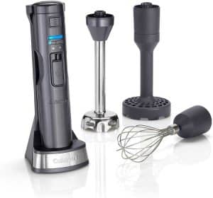 Cuisinart CSB300BE Mixeur Plongeant 3 en 1 sans fil, 5 vitesses, bleu nuit